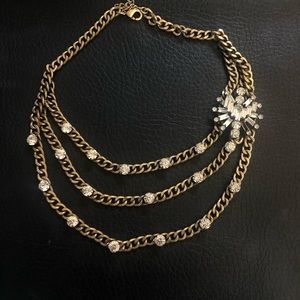 Gold statement necklace